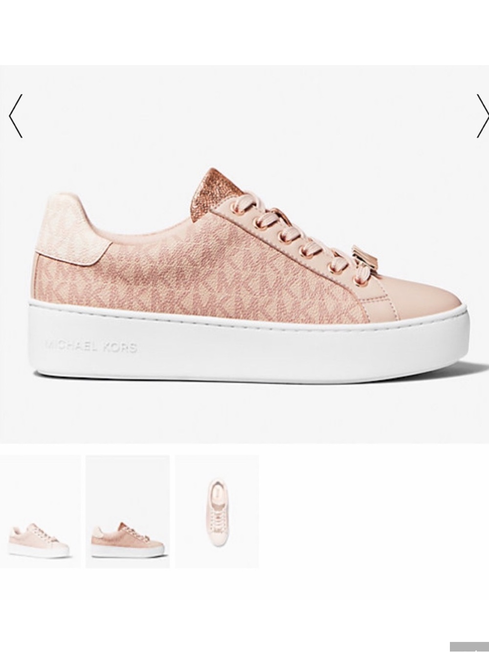 MICHAEL Michael Kors Poppy Platform Sneakers in Blush Pink